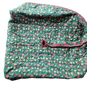 Square‎ Quilted Christmas Tree Skirt Collar Gift Print Plaid Hand Made 24"